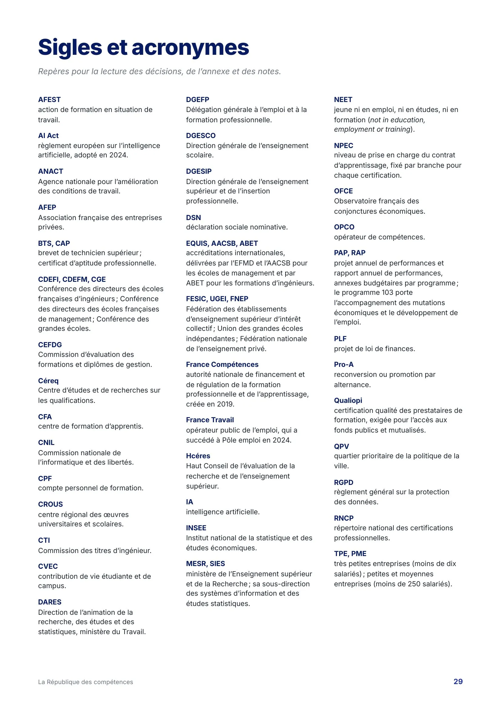 Page 29 de La République des compétences